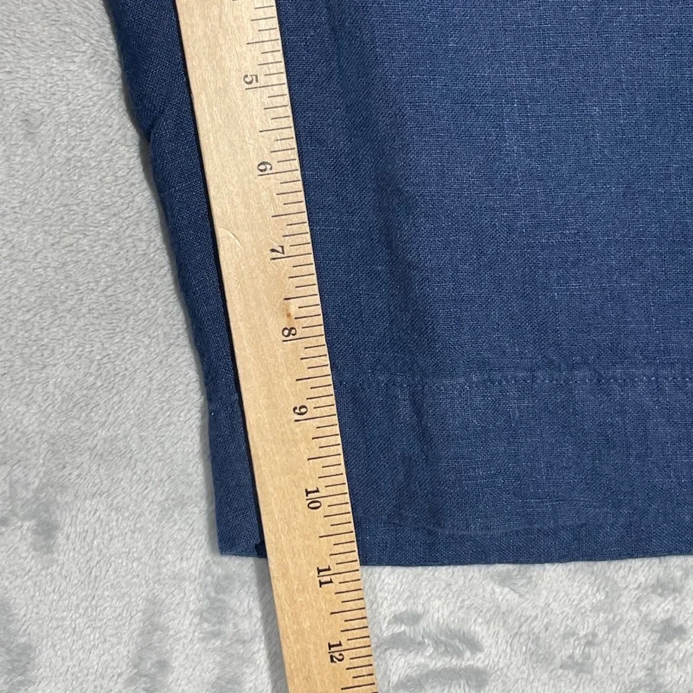 Banana Republic Mens Navy Blue 100% Linen Flat Front Shorts Size 36 NWT